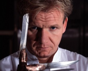 Gordon Ramsay with knives Gordon Ramsay