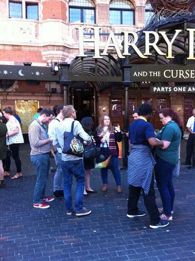 Fans outside the theatre